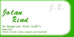 jolan rind business card